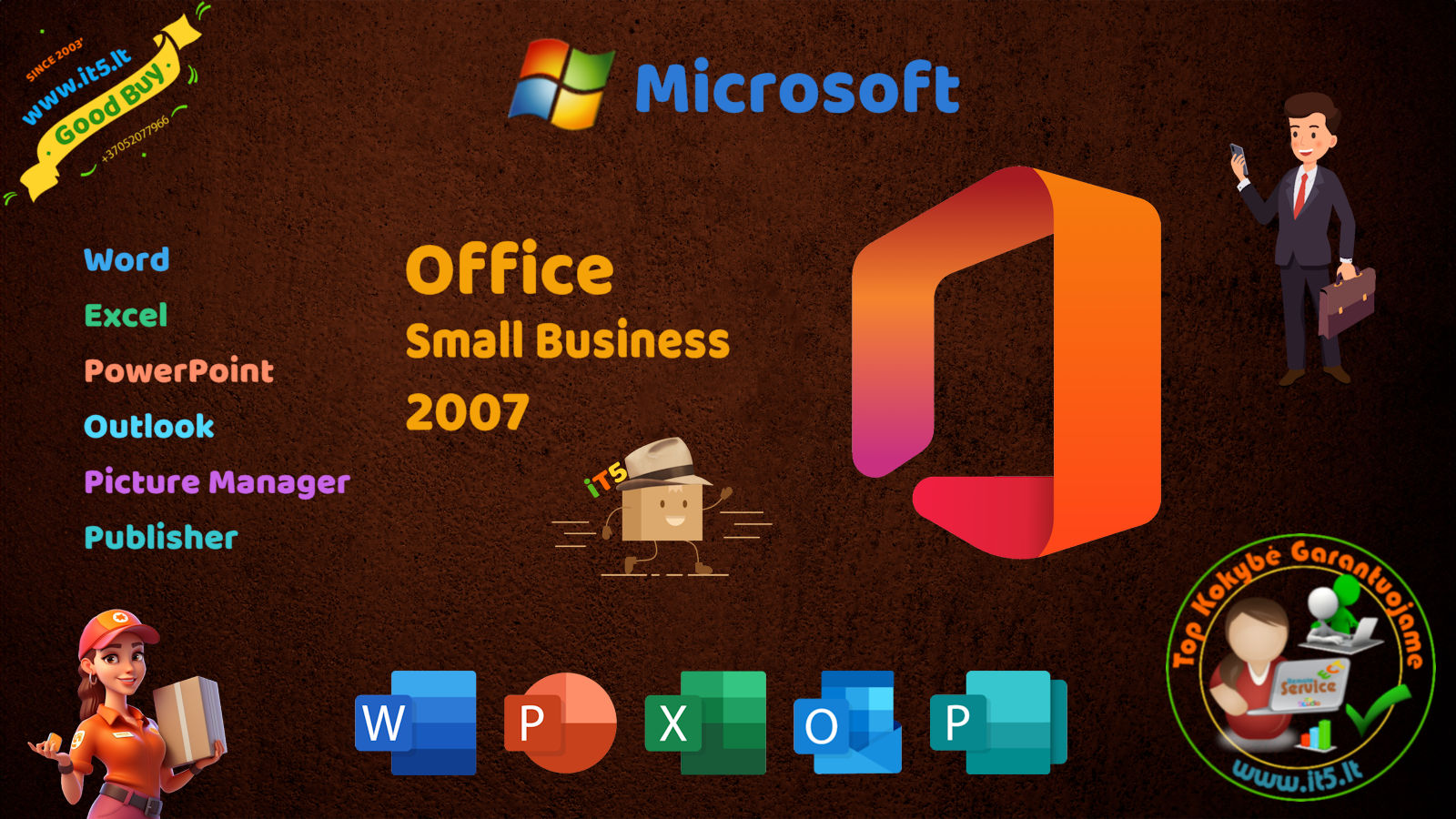 Microsoft Office 2007 Small Business Word Excel PowerPoint Outlook Publisher Picture Manager